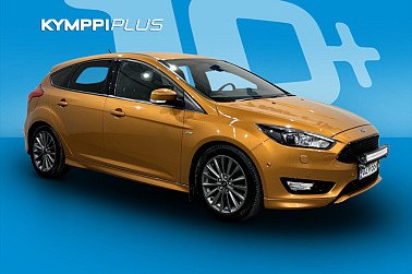 Ford Focus 1,0 EcoBoost 125 hv Start/Stop M6 ST-Line 5-ovinen **Hihna vaihdettu / Kahdet renkaat / Vakionopeudensäädin / Isofix** - Upea sporttinen suosikki Ford Focus
