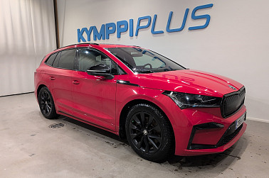 Skoda Enyaq 80x 4x4 SportLine iV **Vetokoukku / Peruutuskamera / HUD / Matrix LED / Adapt. Cruise** - ** Juuri katsastettu / Urheiluistuimet / Nahka-alcantara / Suomi-auto / Lämpöpumppu **