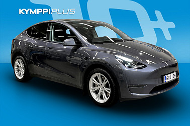 Tesla Model Y Long Range ** Aviloo 93,8% / Kahdet renkaat vantein / Lämpöpumppu / Lasikatto / Nahkaverhoilu / Navi / ACC** - Pitkän toimintamatkan, tehon ja mukavuuden Tesla – älykäs valinta arkeen ja matkoille.
