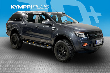 Ford Ranger Double Cab 3,2TDCi 200 hv Wildtrak A6 4x4 **Korotettu / 5-P Pakettiauto / Koukku / Webasto / P.kamera ** - Huippuvarusteltu Wildtrak neliveto – huollettu ja valmis töihin!