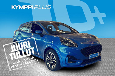 Ford Puma 1,0 EcoBoost 125hv A7 ST-Line 5-ovinen ** Moottorilämmitin / Vakkari / Navigointi / Digimittari / Kessy / LED-ajovalot - RAHOITUSKORKO tähän autoon vain 3,49% - Tyylikäs ST-Line-Puma automaatilla – sporttinen ajotuntuma, pieni kulutus ja poikkeuksellisen 