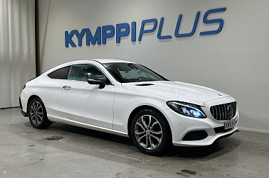 Mercedes-Benz C 200 Coupé A ** Distronic + / IHC+ / 360° Kamera / Keyless ** - ** Suomi-auto / Nahkasisusta / BLIS / Sähkökontti **