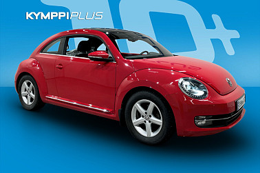 Volkswagen Beetle Design Limited 1,2 TSI 77 kW (105 hv) BlueMotion Technology ** Suomi-auto / 1-omistaja / Kattoluukku / Xenon / Navi - Tyylikäs ja hyvin pidetty Beetle! Vain 76 tkm, kattoluukku, xenon-valot, navigointi ja kahdet renkaat – ajon iloa persoonallisella otteel