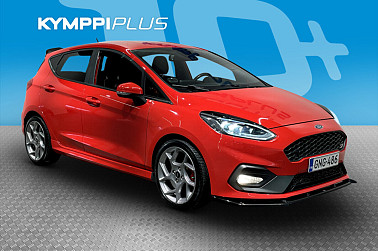 Ford Fiesta 1,5 EcoBoost 200hv M6 ST 5-ovinen. ** Lohko ja sisäp. / Bang & Olufsen / Recaro ** - Todella Tyylikäs ja sporttinen Race Red värillä oleva Fiesta.