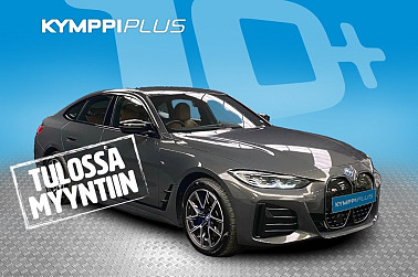 BMW I4 M50 M50 Charged ** Adapt. Vakkari / HiFi / 2x renkaat ja vanteet ** - ** Individual Dravit Grey metalliväri / Konjakki nahat / Shadow line **