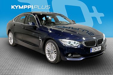 BMW 418 F36 Gran Coupe 418d A Business Luxury ** Xenon / Nahkaverhoilu / Urheiluistuimet / Tutkat / Sähk. takaluukku ** - Tyylikäs BMW 418d Gran Coupé Business Luxury! Nahkasisusta, urheiluistuimet, Bi-Xenonit, lämmitettävä ratti, tutkat sekä kahdet renkaat – nau