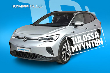 Volkswagen ID.4 Pro Performance 150 kW, akku 77 kWh ** Vetokoukku / ACC / 2 x Renkaat / Lasikatto / Urheiluistuimet ** - Tyylikäs ja tehokas ID.4 lämpöpumpulla, pitkällä 524 km toimintamatkalla ja vetokoukulla.