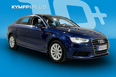 Audi A3 Sedan Business 1,4 TFSI 90 kW S tronic ** Suomi-auto / Xenon / Vakkari / Tutkat ** - Ajonautintoa sähkönsinisessä paketissa.
