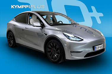 Tesla Model Y Performance ** ACC / Lasikatto / Lämpöpumppu / Kamera / 2x renkaat vanteilla - Tehoa, tyyliä ja tulevaisuuden teknologiaa!