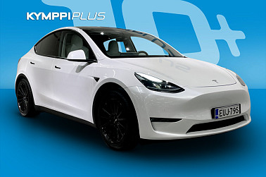 Tesla Model Y Long Range ** Autopilot / Matrix-led / Panoraama / Lämpöpumppu / 2 x renkaat vanteilla ** - Tehokas ja hyvin varusteltu Tesla Model Y Long Range, 82 kWh ja premium-mukavuudet