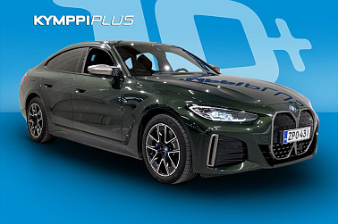 BMW i4 M50 **ACC / San Remo Green / HiFi  / Widescreen M-Sport / 2 x renkaat vanteineen** - Tehoa, tyyliä ja täyssähköistä suorituskykyä!