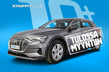 Audi e-tron 55 quattro ** Ilma-alusta / ACC / Nahka-alcantara / Urheiluistuimet / Matrix / Vetokoukku ** - 95 kWh, 417 km WLTP, akkutesti 90/100, 155 kW pikalataus, huollettu