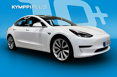 Tesla Model 3 Performance Dual Motor AWD ** / Acc / Lasikatto / Kamera / ** - Tehokas ja tyylikäs sähköauto nelivedolla!