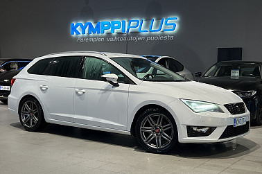Seat Leon ST 1,4 TSI 140 FR **LED / Vakionopeudensäädin / Bluetooth / Moottorinlämmitin ja sisäpistoke / Isofix** - Sporttinen ja hyvin pidetty Leon FR – LED-valot, automaatti-ilmastointi, 2x renkaat
