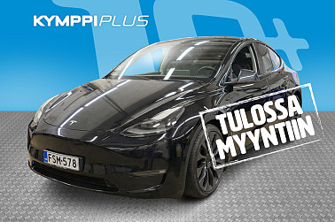 Tesla Model Y Performance ** Kaistavahti / ACC / Katveavustin / Navi / Lasikatto / Lämpöpumppu / P.kamera / 2X renkaat ** - Suomi-auto, 1-omistaja, täydellinen Performance -kokonaisuus - Tehokas ja huoleton ajo.