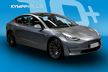 Tesla Model 3 Long-Range Dual Motor AWD ** Teipattu Satiini Grafiitti / 2 x Renkaat / Kesä 20