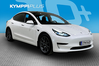 Tesla Model 3 Standard Range Plus ** Led- ajovalot / ACC / Navi / Nahkasisusta / Kamera / Bluetooth / Lasikatto ** - Hieno, hyvin varusteltu ja taloudellinen Tesla Model 3