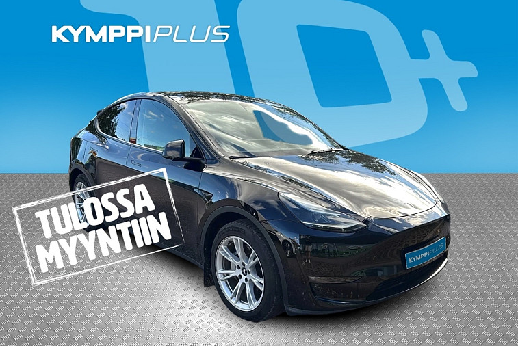 Tesla Model Y Long Range - Tyylikäs Long Range Model Y - Vetokoukku, Kahdet renkaat vanteilla
