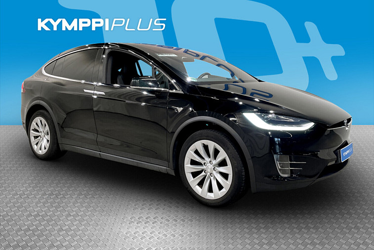 Tesla Model X 100 D - ** Musta / MCU2 / Adapt. Vakkari / 2x renkaat ja vanteet / 5-paikkainen / CCS / Sähköpenkit **