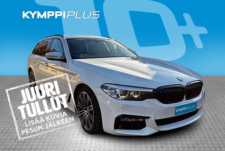 BMW 530 G31 Touring 530d A xDrive Business M-Sport / Konjakkinahat / Vetokoukku / Lasikatto / Avaimeton käyttö / Xenon / Moottorinlämmitin - Irrotettava vetokoukku / Moottorinlämmitin / Xenon / Kaukovaloavustin / Urheiluistuimet / Cognac-nahat / Lasikatto / Avaim