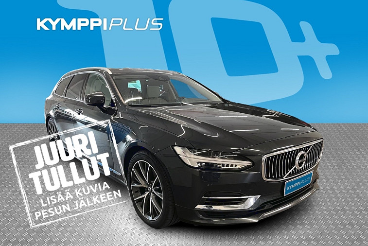 Volvo V90 T8 TwE AWD Inscription aut - Kattavasti varusteltu ja maltillisin kilometrein! Nahat / Koukku / Panoraama / Webasto