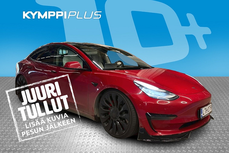 Tesla Model 3 Performance Dual Motor AWD** Valkoinen nahka / 21 Turbine vanteet / Lasikatto