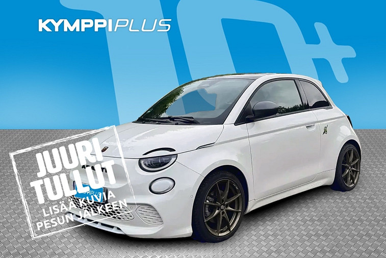 Fiat 500e Abarth 500e 155hv Scorpionissma - Harvinainen helmi / Abarth Sound Generator / Lasikatto / JBL / Urheiluistuimet / LED / Navi / Keyless / Kahdet renkaat vantein