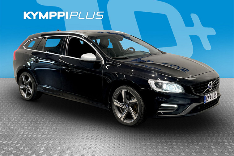 Volvo V60 D6 AWD R-Design plug in hybrid aut - Tyylikäs Juuri katsastettu ja huollettu V60 R-design Volvo, Varusteita mm. P.Kamera / Webasto - VoC / Koukku / Nahat