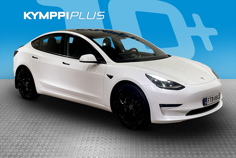 Tesla Model 3 Long Range - **LED / Lämpöpumppu / P.kamera / Lasikatto / Kaistavahti / Blis / P.tutkat / ACC **