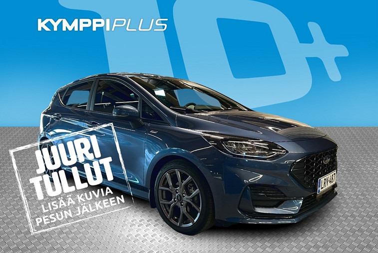 Ford Fiesta 1.0 EcoBoost Hybrid (mHEV) 125hv A7 DCT ST-Line X 5-ovinen** Avaimeton lukitus / Ratinlämmitin / 1-omistaja - Erittäin siistikuntoinen ja taloudellinen Ford ensimmäiseltä omistajalta! Täydellinen merkkiliikkeen huoltohistoria ja tehdastakuu voimassa. Tyyl