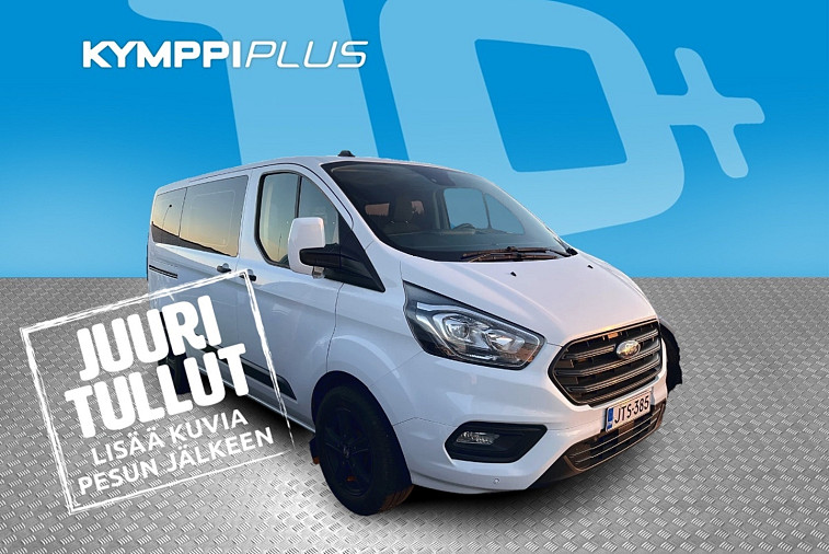 Ford Transit Custom Kombi 320 (1,0 EcoBoost 125 hv) PHEV 1-AUTO Etuveto Trend L1H1 - 9-paikkainen Transit kaupan! - Vakkari / P.tutkat / Lämmitettävät tuulilasi / Ford Connect / Kahdet renkaat