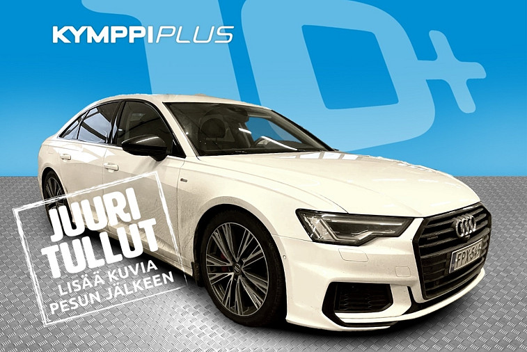 Audi A6 Sedan Business Sport 55 TFSI e quattro S tronic - Akkutesti SoH 88 %, Suomi-auto, huollettu 8/2026, katsastettu 10/2026, S line, Matrix-LED-ajovalot, 360-kamera, Alcantara/nahkaverhoilu, virtuaalimittaristo, MMI Navigation plus, quattro-neliveto