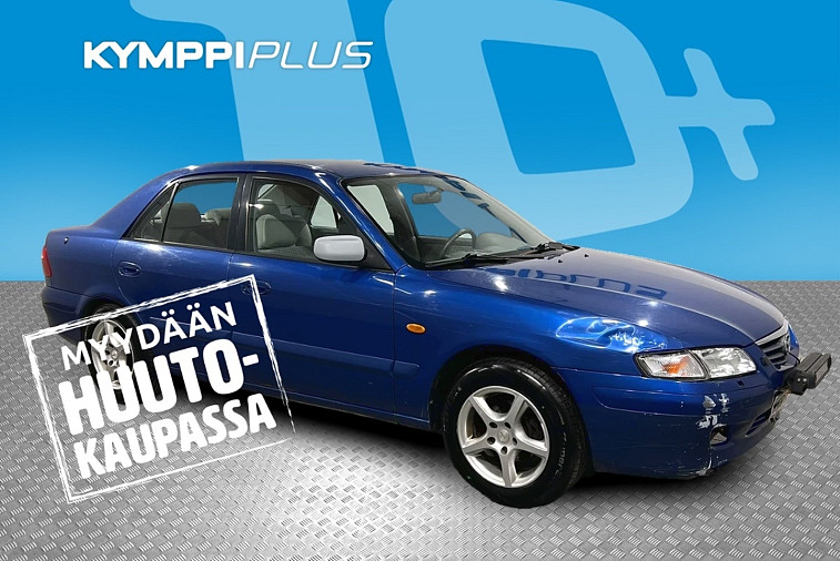 Mazda 626 Sedan 2,0 Touring 4d - Myynnissä Huutokaupat.com sivustolla. Ei vaihtoa eikä rahoitusmahdollisuutta - 2x renkaat kevytmetallivanteilla / Lohkolämmitin ja sisätilanpuhallin