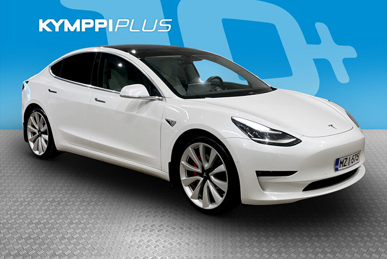 Tesla Model 3 Performance Dual Motor AWD - Premium Audio / ACC / Lasikatto / 2x 20