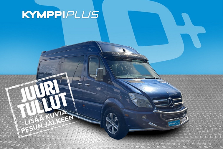 Mercedes-Benz Sprinter 319CDI-3,5/37 KB Pitkä A2 A BE - MATKAILU-/RETKIAUTOVARUSTELU | Eberspächer | TV | Mikro | Kattolämmitys/ilmastointi | Taitettava vuode