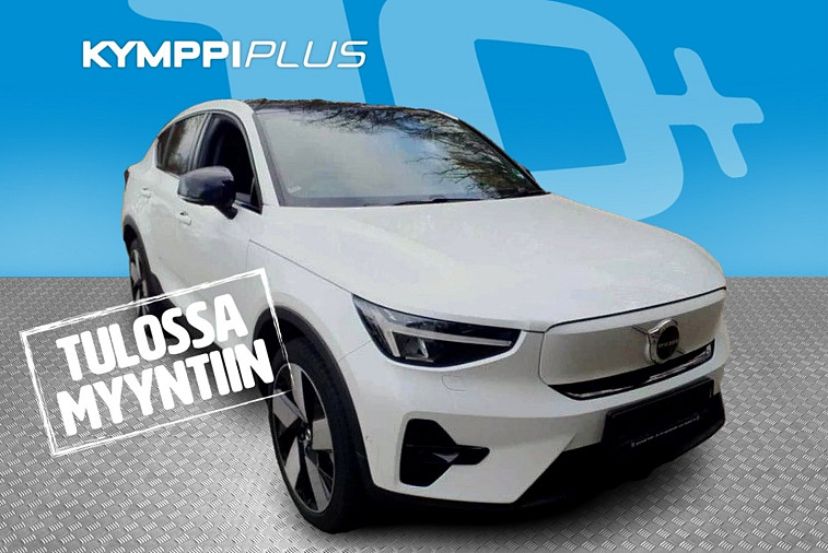 Volvo C40 Recharge Twin Ultimate aut / Vetokoukku / 360° Kamera / Lämpöpumppu / Sähköluukku / Harman Kardon - Ultimate-varustelu, neliveto, vetokoukku, lämpöpumppu, panoraamakatto, Harman Kardon -äänentoisto, 360° kamera, ACC ja sähkötoiminen takaluukku. Akuston te