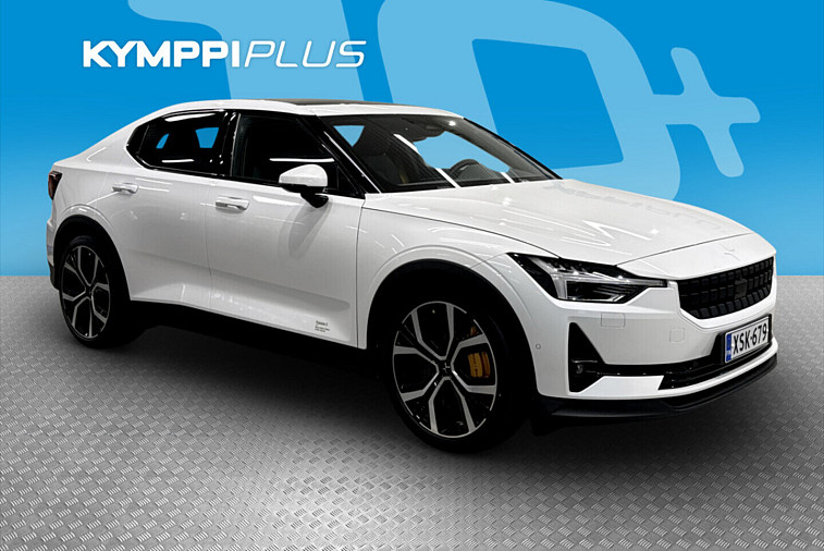 Polestar 2 Launch Edition, 300kW, 78kWh / SoH 92,2% - Performance / Pilot / Plus / 2xrenkaat ja vanteet / Pixel led
