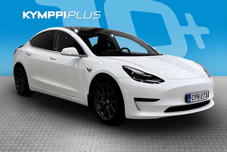 Tesla Model 3 Long-Range Dual Motor AWD - Suomi-auto / Sähköinen toimintamatka jopa 602 km (WLTP) / Akkutesti 92% / CCS-pikalataus jopa 250 kW / Akkutakuu 8 v / Katsastettu 10/2026 / Keinonahkaverhoilu / Peruutuskamera / Navigointi