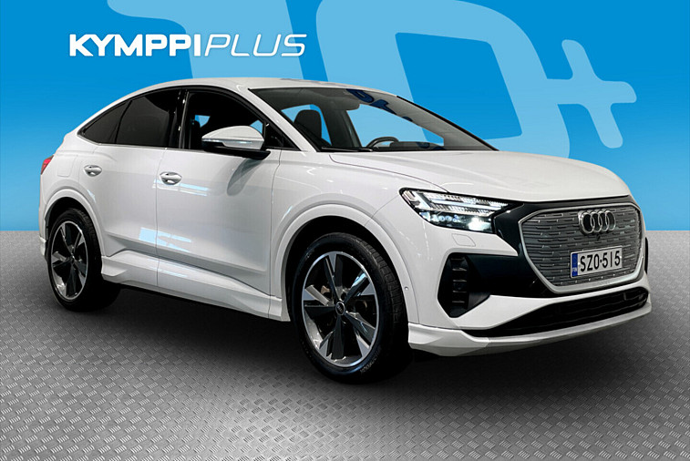 Audi Q4 e-tron 50 e-tron quattro Sportback - Kahdet vanteet renkaineen, Adaptiivinen vakionopeudensäädin, alle taittuva vetokoukku, Matrix-Beam LED, Smartphone package, peruutuskamera, hands-free-takaluukku, navigointi, kaistavahti