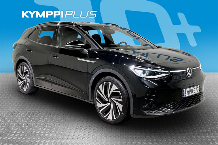 Volkswagen ID.4 GTX Dual Motor AWD, akku 77 kWh - Lämpöpumppu / IQ.Light / 2xrenkaat vanteilla / Alletaituva koukku / Lämmitettävä ohjauspyörä