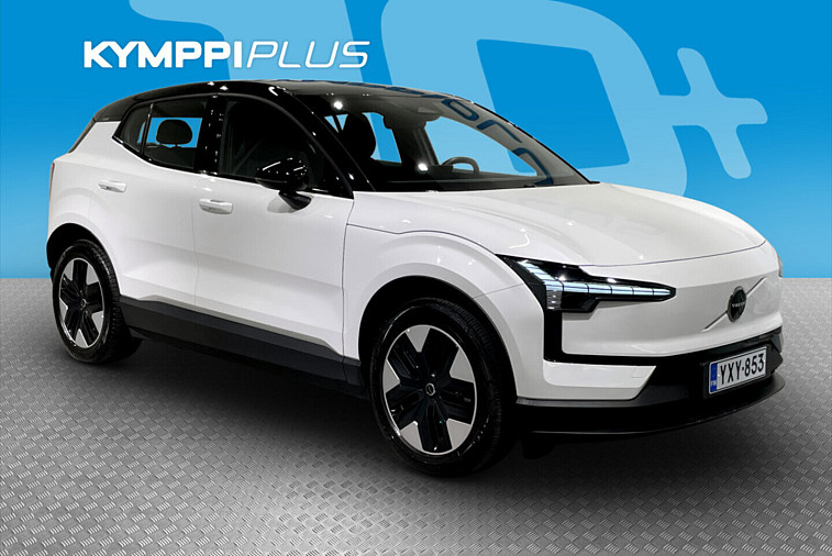Volvo EX30 Single Plus - Tehdastakuu / ACC / Premium-audio / Sähkötoiminen takaluukku / LED / Apple CarPlay & Android Auto / SoH 95% / Kahdet renkaat vantein / Suomi-auto