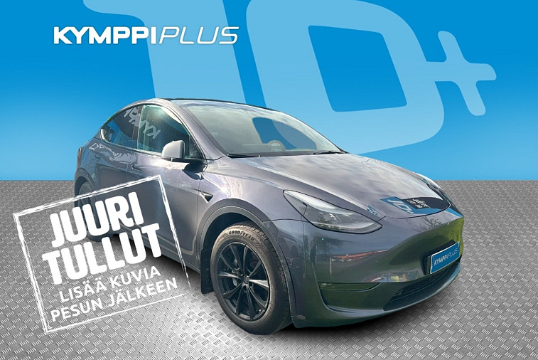 Tesla Model Y Long Range - ** Suomi-auto / Vetokoukku / 2x renkaat / Lasikatto / Harmaa **