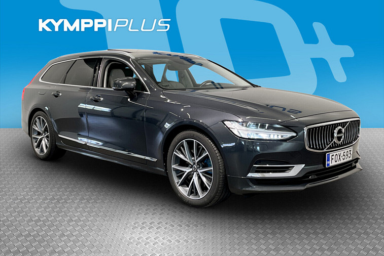 Volvo V90 T8 TwE AWD Inscription aut - Kattavasti varusteltu ja maltillisin kilometrein! Nahat / Koukku / Panoraama / Webasto