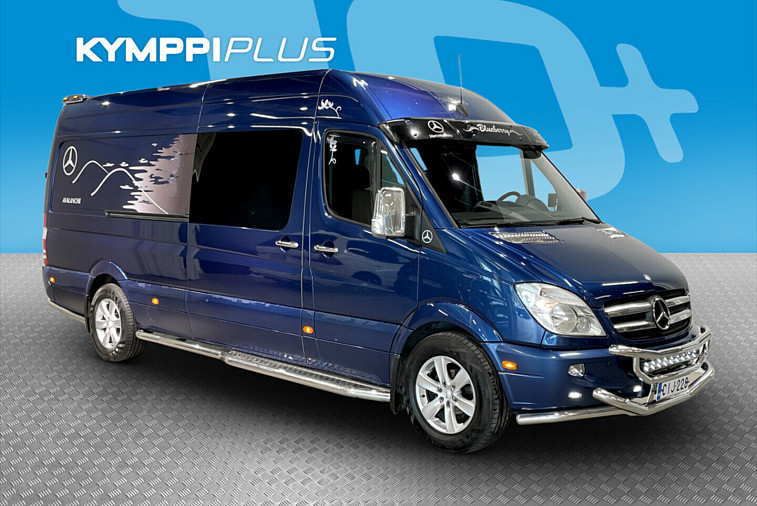 Mercedes-Benz Sprinter 319CDI-3,5/37 KB Pitkä A2 A BE - MATKAILU-/RETKIAUTOVARUSTELU | Eberspächer | TV | Mikro | Kattolämmitys/ilmastointi | Taitettava vuode