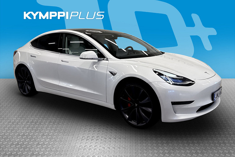 Tesla Model 3 Performance Dual Motor AWD - Fsd / 2x renkaat ja vanteet / Lasikatto / Led /