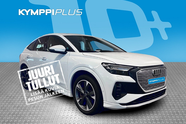 Audi Q4 e-tron 50 e-tron quattro Sportback - Kahdet vanteet renkaineen, Adaptiivinen vakionopeudensäädin, alle taittuva vetokoukku, Matrix-Beam LED, Smartphone package, peruutuskamera, hands-free-takaluukku, navigointi, kaistavahti