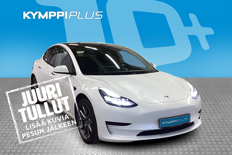Tesla Model 3 Standard Range Plus - 2xrenkaat vanteilla / Vetokoukku / Lämpöpumppu / Sähköinen takaluukku / Lasikatto / Autopilot
