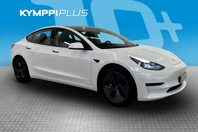 Tesla Model 3 Long Range Dual Motor AWD - Vetokoukku / Matrix / SoH 89,2% / Navi / ACC / Kamera / Lasikatto / 2x vanteet / Premium audio