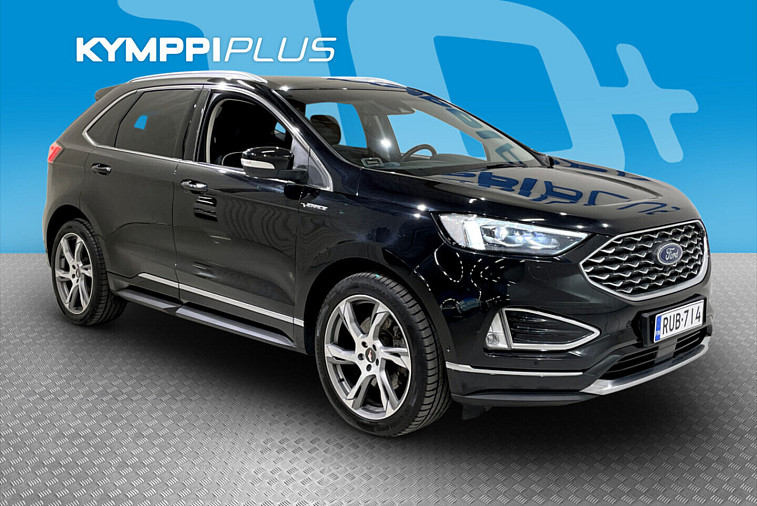 Ford Edge 2,0 TDCi Bi-Turbo EcoBlue 240hv A8 Vignale 5-ovinen - ** Bang & Olufsen / Webasto / Adapt. Cruise / Keyless / Vetokoukku / Nahkasisusta / Sähköluukku / Navi / Bi-LED **