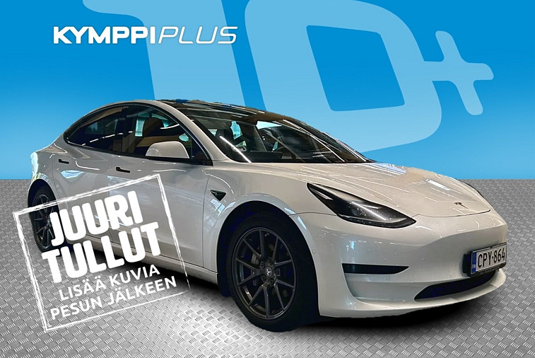 Tesla Model 3 Standard Range Plus** Lämpöpumppu / Lasikatto / 2x renkaat ja vanteet / Matrix-led - Intel atom / Juuri katsastettu / Facelift